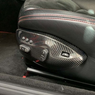 Dry Carbon Fiber Seat Control Panel Overlay for Maserati GranTurismo GC 08-19