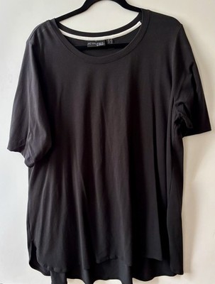 Attitudes By Renee Washed Cotton Crew Neck Size 1X  A566549 Easy Care Basic