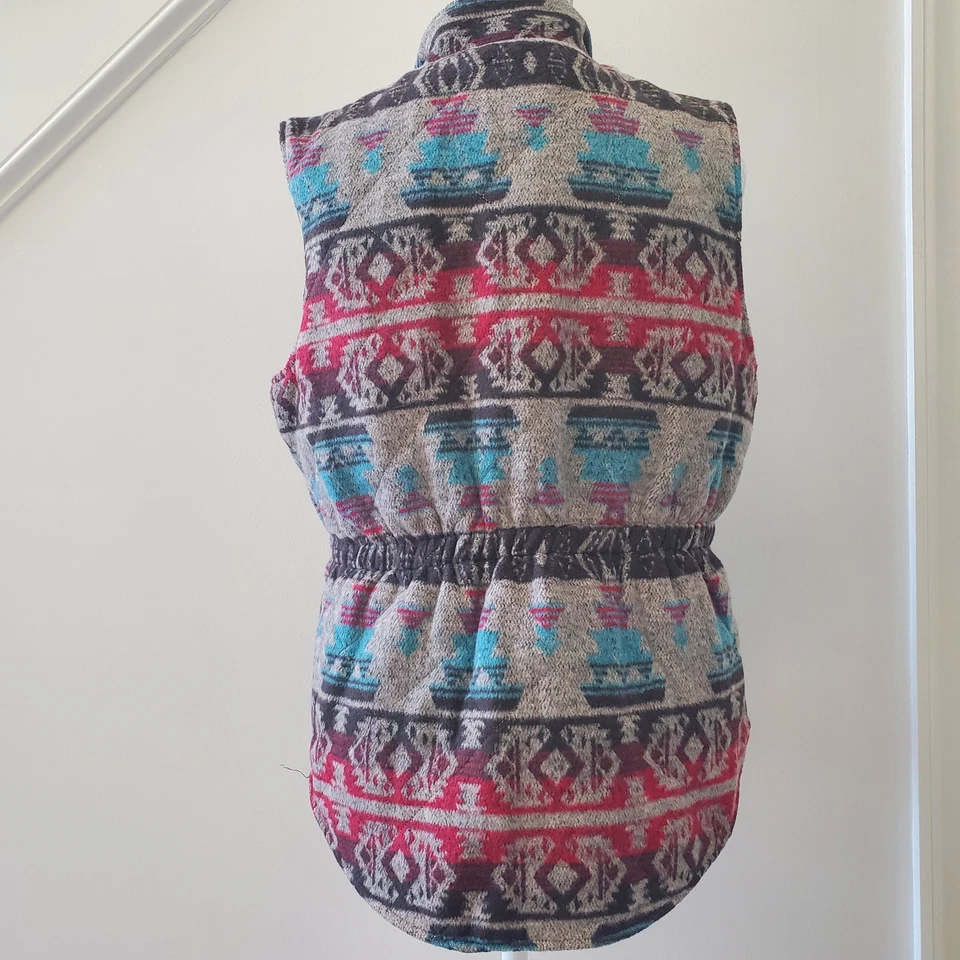 Chaleco Outback Trading Co Western Patrón Azteca Cremallera Completa Sin Mangas Para Mujer Talla M  Foto 2 de 4