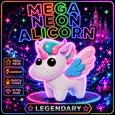 MEGA NEON ALICORN (BILLIG) ADOPT A PET FROM ME - BILLIGSTES AUF EBAY
