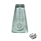 Vintage Blenko MCM Crystal Keyhole Glass Cigar Ashtray 8.5” - Free Shipping
