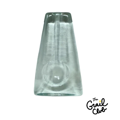 Vintage Blenko MCM Crystal Keyhole Glass Cigar Ashtray 8.5” - Free Shipping