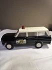 Vintage Tonka Hi-Way Patrol JEEP Wagoneer 1960'S Pressed Steel With Light