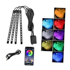 Car Led Interior Lights, RGB Multicolor Auto Strip Light with 48 LED APP USB