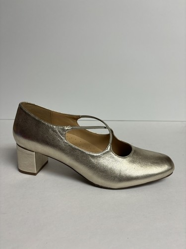 Trotters Women’s Demi, Champagne Block Heel Pumps, Size 11 M
