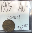 1909 Lincoln Cent AU+ Toned! ENN Coins