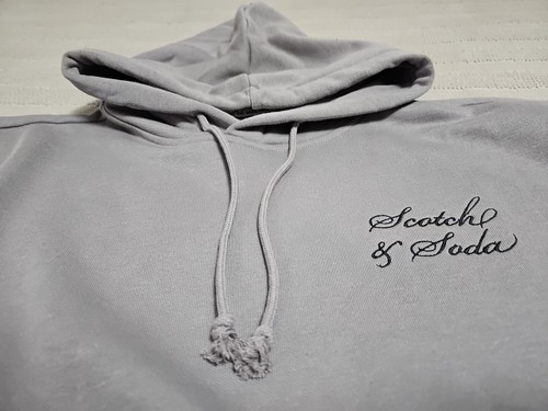 Scotch & Soda NEW Fleece Graphic Relaxed Fit Hoodie Sweatshirt In Asphalt Gray S - Picture 8 of 18