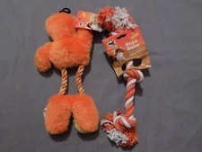 Pet King Dog Toys Orange Rope Plush Play Chew Exercise Pet Puppy NEW!