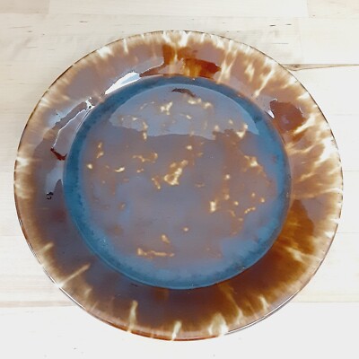 Bennington Museum 1972 Reproduction ~ Rockingham 9-1/4'' Plate Splatterware Brown