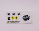 Hot Wheels Redline FERRARI GRAND PRIX CAR BLISTER PACK CARD INSERT STICKER SET