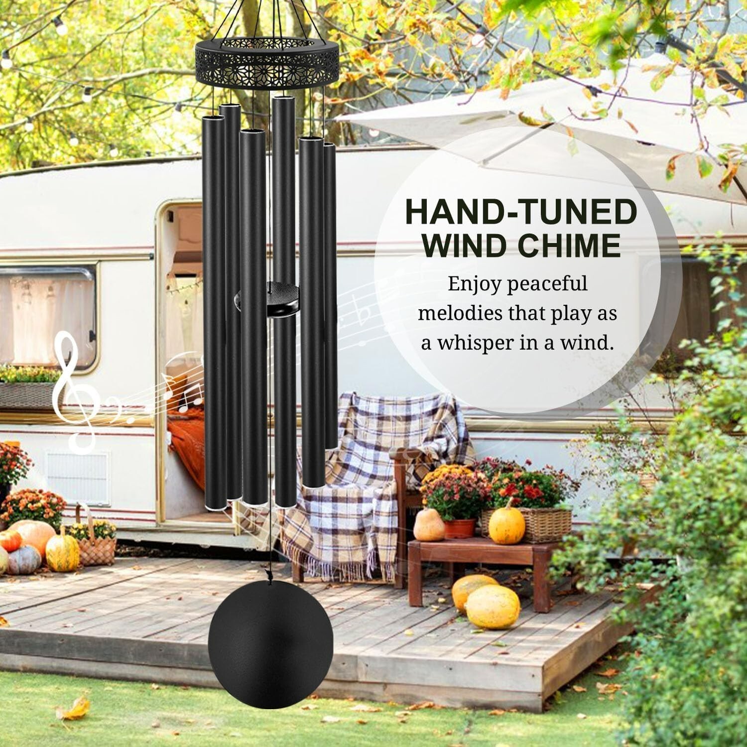 "48'' Wind Chimes for outside Deep Tone - Large Windchimes with 6 Heavy Tubes, O