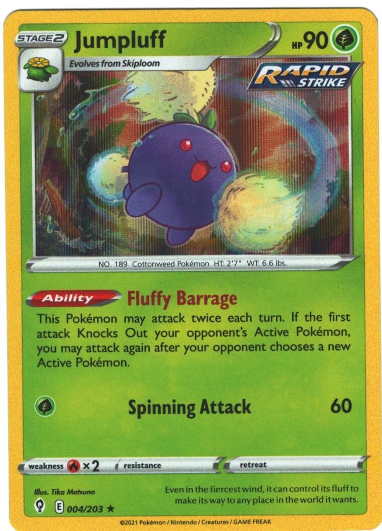 Jumpluff 4/203 Evolving Skies Holo Rare Pokemon Card Pokémon TCG 004