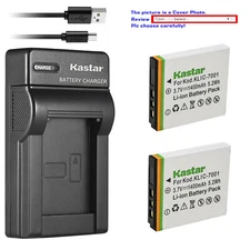 Kastar Battery Slim Charger for Kodak KLIC-7001 & Kodak EasyShare M341 Camera