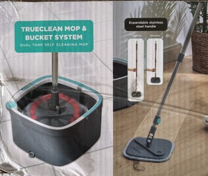 True & Tidy SPIN-800 Gray True Clean Mop & Bucket System Gray