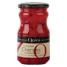 Opies Red Marachino Cocktail Cherries with Stem 225g - Case of 6 Jars