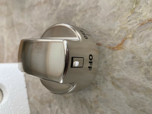 Wolf Stainless Steel Dual Fuel Oven Knob Off / 100 degrees - 450 degrees NEW - Afbeelding 2 van 4