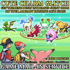 Pokemon Cute Charm Glitch Activation Mail-In Service for Diamond Pearl Plat HGSS