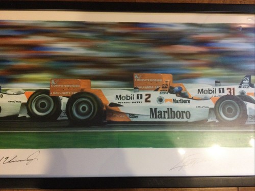 Team Marlboro Indy Car 1994 Race Photo SIGNED UNSER, FITTIPALDI, TRACY FRAMED - Picture 3 of 15