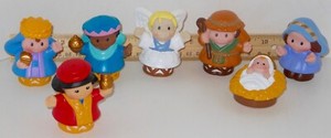 Fisher Price Little People Nativity Angel, Baby Jesus, Mary, Joseph, 3 Wisemen