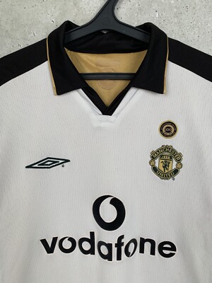 MANCHESTER UNITED 2001 2002 AWAY FOOTBALL SHIRT UMBRO JERSEY SIZE