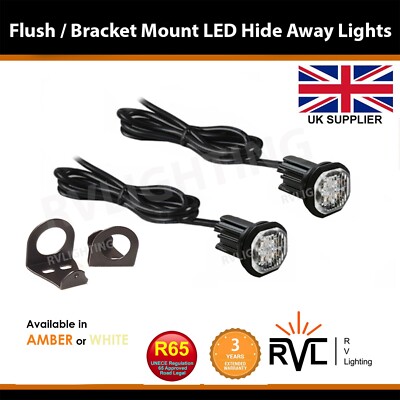 12V 24V Flush Bracket LightBar Recovery Strobe Beacon LED Hideaway Lights