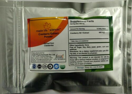 Cranberry Extract 50:1 Powder - Pure and High Quality for Healthy Urinary Tract - Photo 1/2