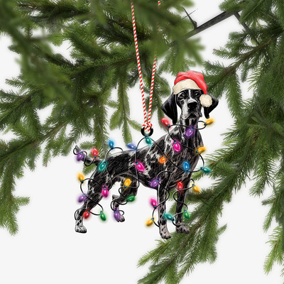 German Shorthaired Pointer Dog Christmas Ornament, GSP Dog Car Ornament Gift