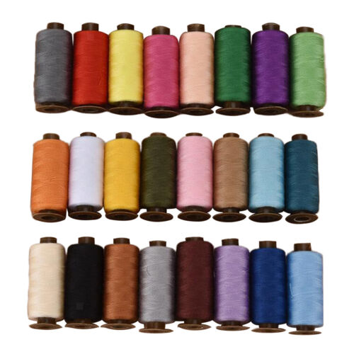 10 Farben gewachstes Polyestergarn 13 Yards 1mm Durchm Leder Nähgarn Schnur 