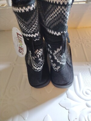 Lukees By Muk Luks Clementine Boots Color Black Marl Women's