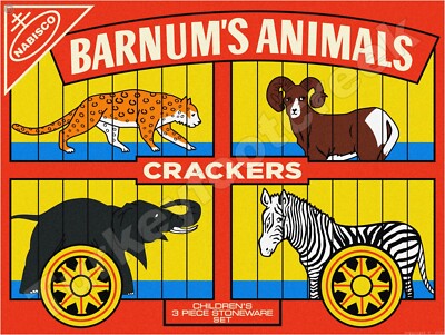 Nabisco Barnum's Animal Crackers Metal Sign 3 Sizes to Choose From