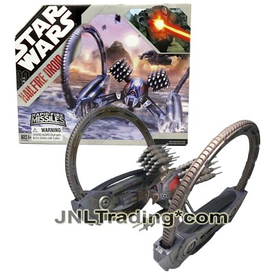 Yr 2006 Star Wars Attack of the Clones Vehicle HAILFIRE DROID with Missile Pods