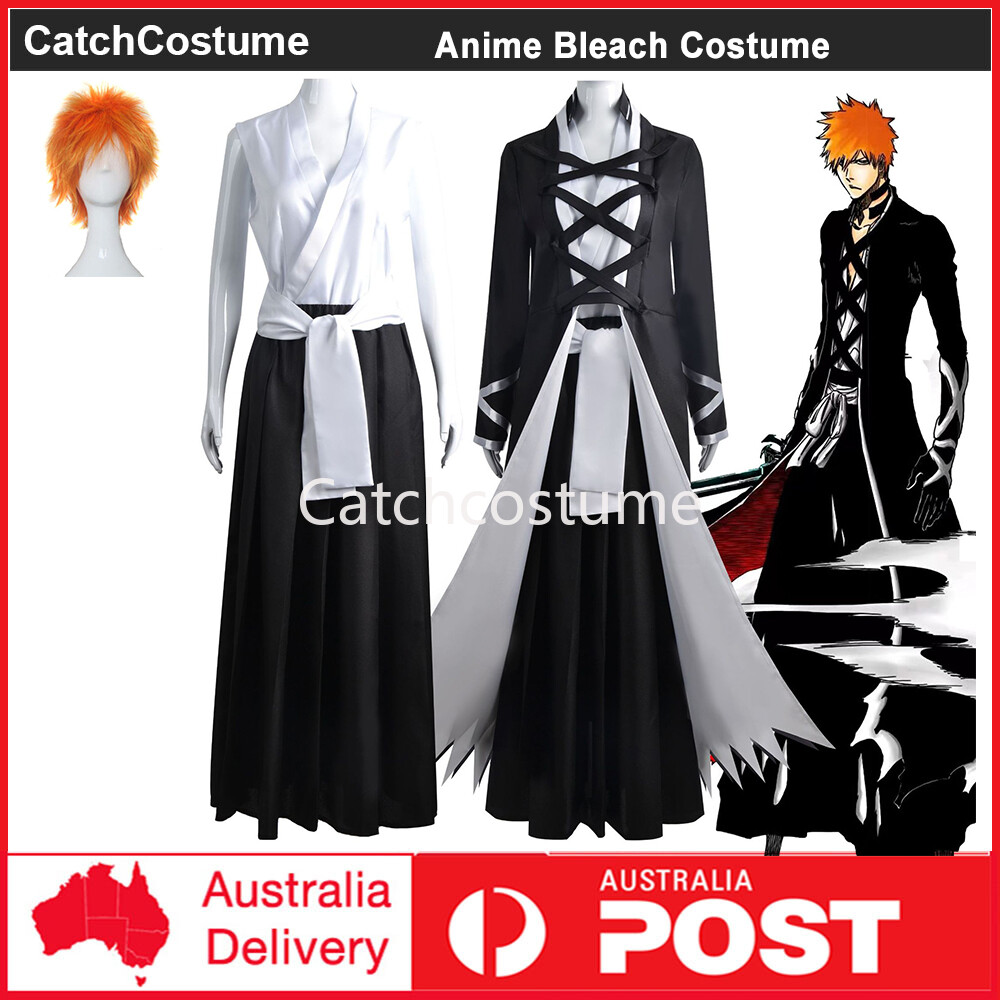Anime Bleach Ichigo Kurosaki Ban Kai Cosplay Costume Kendo Suit