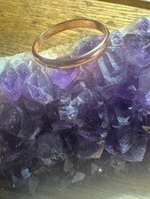 Solid Copper Band Ring CR44T - Size 4 thru 11 - 3mm wide - 1/8 of an inch wide.