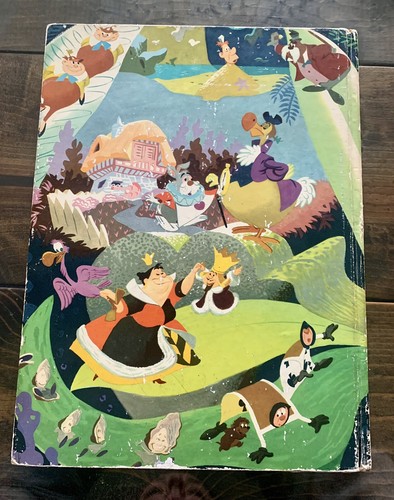 VINTAGE 1978 Walt Disney ALICE IN WONDERLAND Big Golden Press Giant Book - Picture 2 of 8