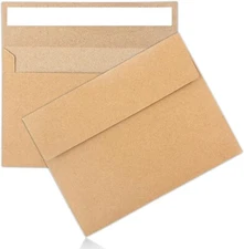 50Packs A4 Kraft Envelopes 4x 5 Inch Card Envelopes,Self Seal for Weddings, Gree