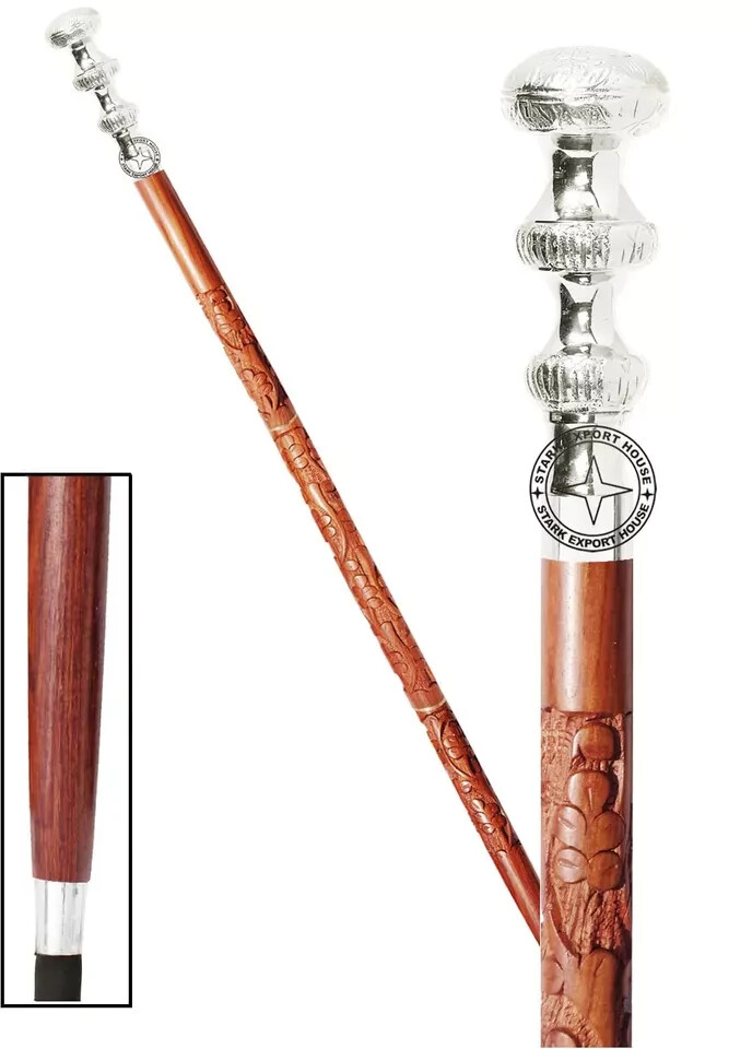 Long Knob Designed Solid Brass Head Handle Engrav… - image 3