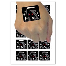 Cute Grim Reaper Pointing Temporary Tattoo Water Resistant Fake Body Art Set