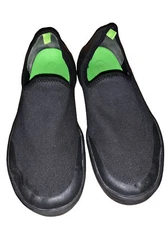 Oofos Oomg Fibre Low Shoes Womens, Gray Black Shoes Size 7( 38)slip on