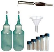 2 Pack of  Gold Pan Panning Sniffer Snuffer Bottle, Glass Vials & More