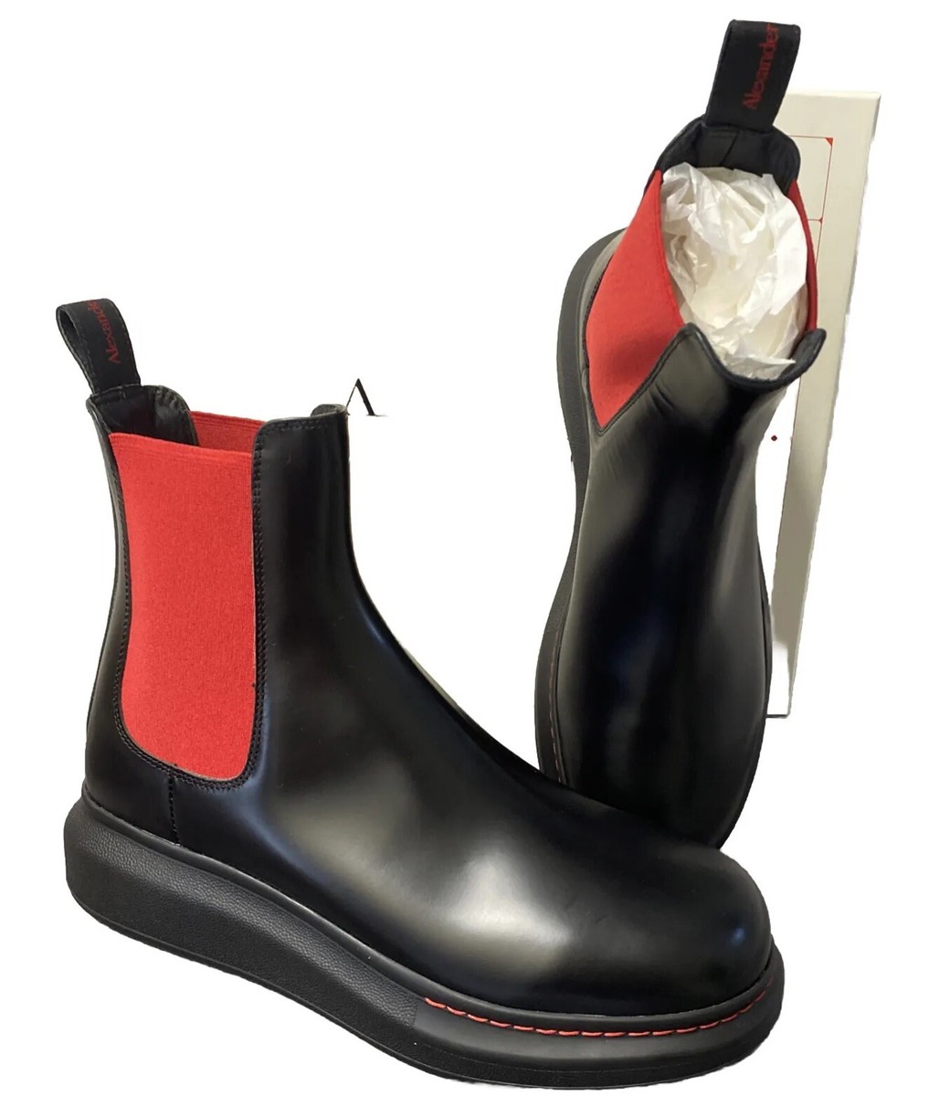 ショートブーツ・ブーティ Alexander Mcqueen H.Boot S.Leather New Alexander McQueen Hybrid PlatformChelsea Boots. Sz. 41