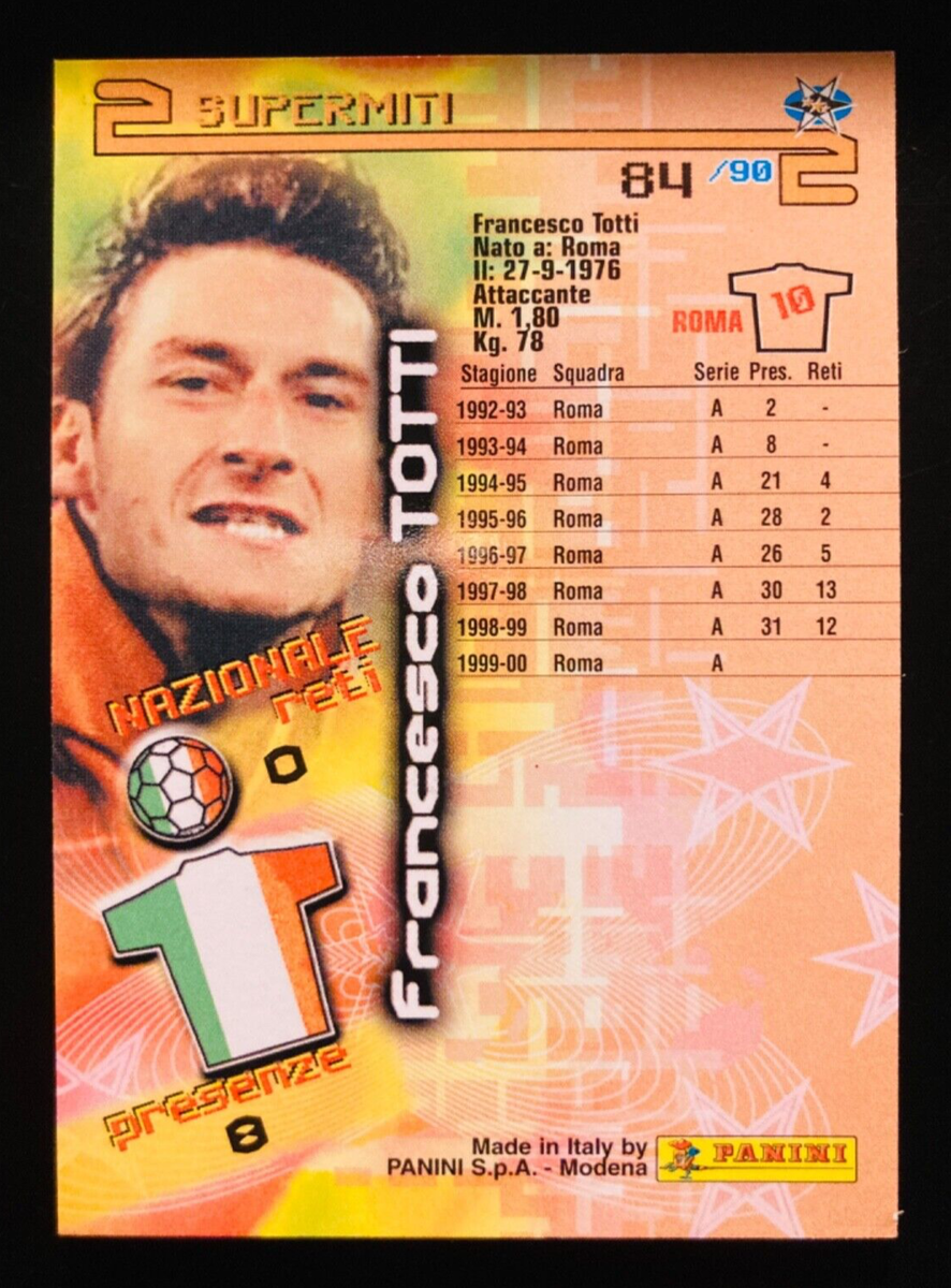 1999-00 Panini Calcio 2000 Series 2 # 84 Francesco Totti AS Roma