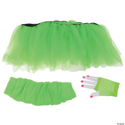 Tutu Set Adult Neon Green - Underwraps