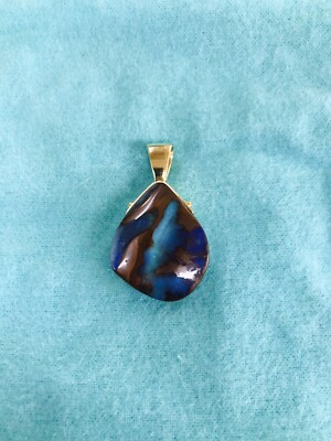 14kt Custom-Made Austrian Boulder Opal Pendant