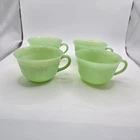 Vintage Fire King Jadeite Alice Pattern Tea cup - No Saucer - Set of 4