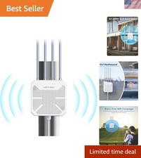 2026 AX1800 Outdoor WiFi 6 Extender Long Range, Weatherproof