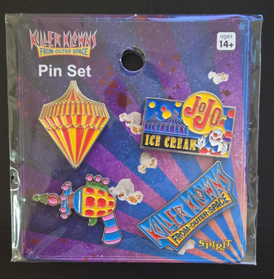 Killer Klowns from Outer Space 4-Pin Set Spirit Halloween MGM
