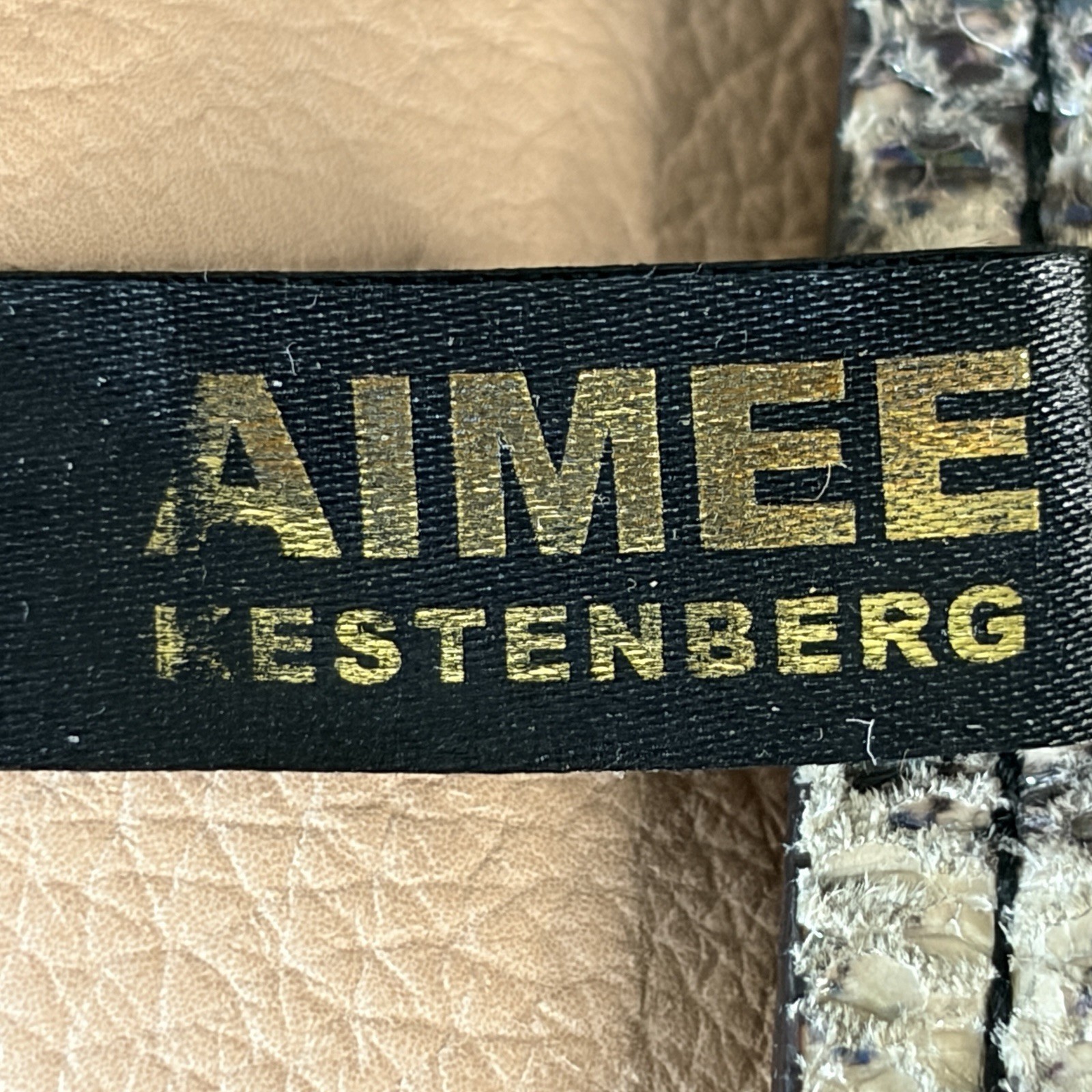 AIMEE KESTENBERG Leather Python Textured Tote Bag - image 3