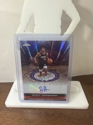 Topps 2025-26 Chrome Scoot Henderson Autograph Purple Refractor /75