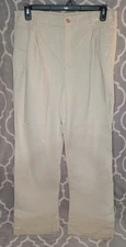 VTG 1970s h.i.s. Tan Bootcut Khaki Pleated Pants 36x32 True Vintage USA Cotton