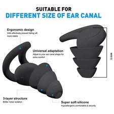 Ultra Soft Silicone Ear Plugs Anti Noise Reduction Flexible Reusable Sleep Plug